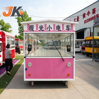 Carrito de Comida Móvil de Acero Inoxidable con Ruedas para Servicio de Comida Rápida