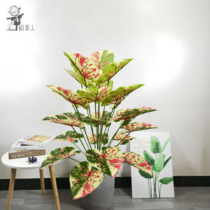 Planta Artificial <span class=keywords><strong>de</strong></span> <span class=keywords><strong>Oreja</strong></span> <span class=keywords><strong>de</strong></span> <span class=keywords><strong>Elefante</strong></span> con Puntos Rojos, en <span class=keywords><strong>Maceta</strong></span>, para Decoración <span class=keywords><strong>de</strong></span> Bodas y Pascua, Producto Nuevo en Venta - Product Image 3