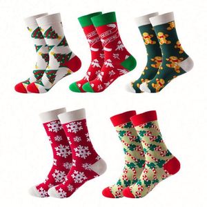 Calcetines Navideños Personalizados al por Mayor, Diseño Jacquard de Santa Claus, Algodón Antibacterial, Casuales, Divertidos, Unisex, para Navidad - Product Image 1