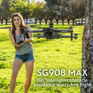 Drone POSK <span class=keywords><strong>SG908</strong></span> <span class=keywords><strong>Max</strong></span> 4K Professionnel avec Caméra 3 Axes, Évitement d'Obstacles, GPS, Hélicoptère RC Quadricoptère Pliable en Plastique - Product Image 2