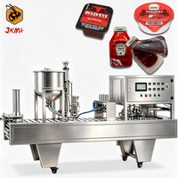 Hete Aanbiedingen Automatische 1oz 2oz Dipsausbeker Vulfles- en Sluitmachine Mayonaise Ketchup Sauzenbeker Vulfles- en Verpakkingsmachine