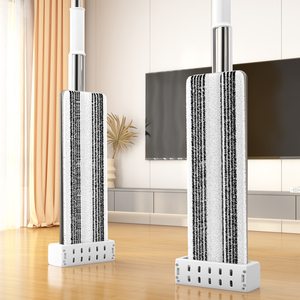 Bộ lau nhà sợi microfiber siêu bền xoay <span class=keywords><strong>360</strong></span> độ, nhẹ, thiết kế phẳng, tách nước - Product Image 4