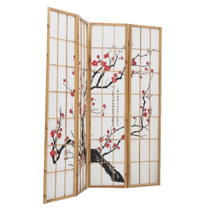 Factory Direct Sales Traditional Foldable Laser Cut Wooden Partition <b>Screen</b> for Study and Bedroom - Product Image 1