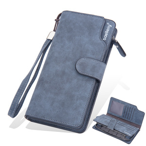 <span class=keywords><strong>Portefeuille</strong></span> long vintage Baellerry pour <span class=keywords><strong>homme</strong></span> avec gravure personnalisée, grande capacité, porte-monnaie masculin avec fermoir, porte-cartes et pince à billets - Product Image 6