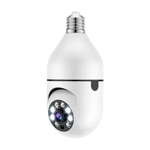 E27 V380天花板安装交流电源灯泡灯无线摄像机90度360 V380专业无线摄像机灯泡带摄像机