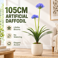 Bunga Narcissus Buatan Tiruan Daffodil Tahan UV Dekorasi Pernikahan Aksesoris Taman Dekorasi Rumah Langsung dari Pabrik
