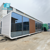 Mobile populaire et bon marché de 20 à 40 pieds, portable, de luxe, moderne, cabine pomme, maison préfabriquée, bureau avec toilette, chambre à coucher, climatiseur