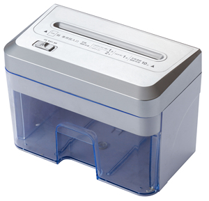 Déchiqueteuse de documents électrique de bureau au design élégant, format A4/A5, micro-coupe, bac de 2,4 L, capacité de 2 feuilles, goulotte de 220 mm - Product Image 1