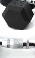 Vente de gros Équipement de fitness, haltères hexagonaux en caoutchouc