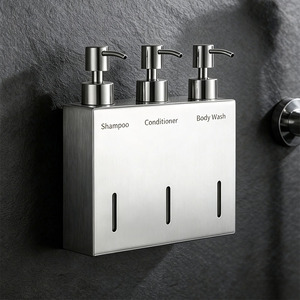 <span class=keywords><strong>Dispenser</strong></span> di <span class=keywords><strong>Sapone</strong></span> Liquido a Parete in Acciaio Inox, Bottiglia <span class=keywords><strong>per</strong></span> Gel <span class=keywords><strong>Doccia</strong></span>, <span class=keywords><strong>Dispenser</strong></span> Manuale Senza Foratura, Bottiglia <span class=keywords><strong>per</strong></span> Igienizzante Mani - Product Image 1
