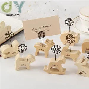 Wholesale wooden photo clip animals shaped memo clip