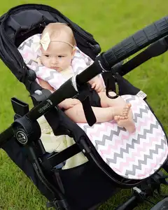 Cojín de Buggy impermeable para bebés y niñas, forro de silla de paseo suave, resistente al agua, color rosa