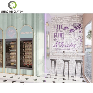 Fancy bạc hà Kem bong bóng trà nước trái cây cửa hàng bỏng ngô & Kem thức ăn nhanh ngọt ngào thiết kế nội thất cửa hàng sữa chua hiển thị đồ nội thất - Product Image 2