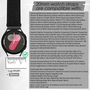 Correas de Reloj de Liberación Rápida de 20 mm para Hombre y Mujer, para Samsung/Garmin/<span class=keywords><strong>Amazfit</strong></span>/Huawei/Polar/COROS/Xiaomi, Correa de Repuesto - Product Image 2
