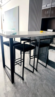 Table de design moderne de style industriel minimaliste HomeFront Desk Tabourets hauts Tabouret de bar Meubles