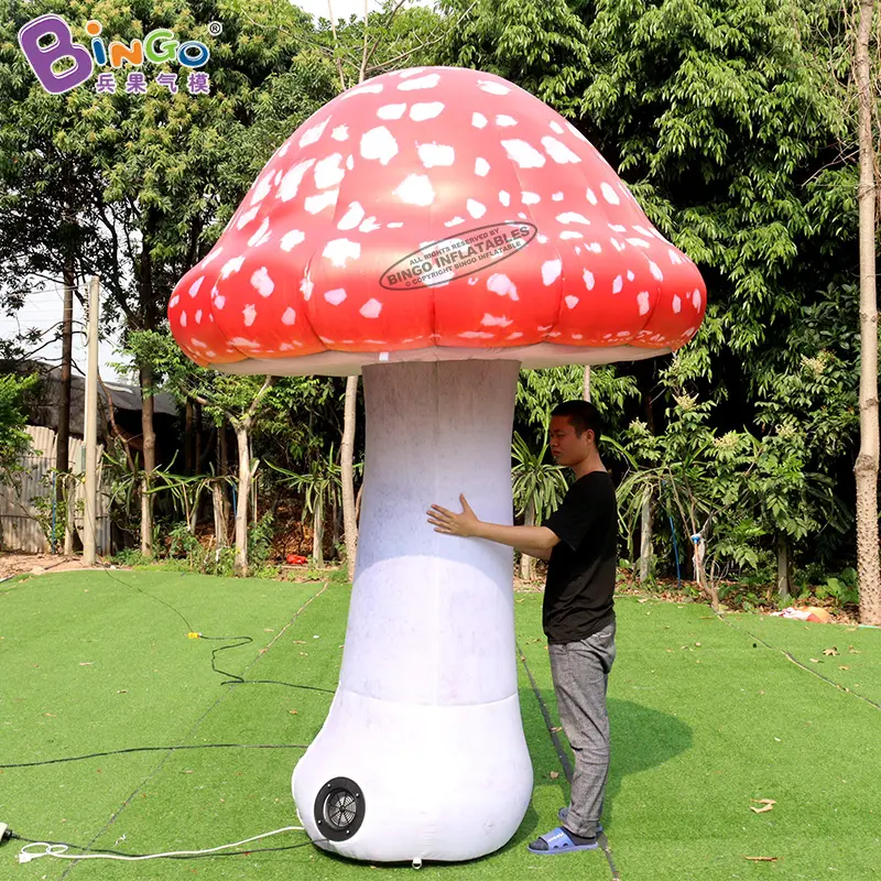 Bingo decorazione gonfiabile LED fungo e fiori luce palco Alice nel paese delle meraviglie gigante fungo gonfiabile