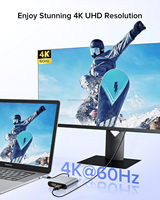 Hubs USB-C en gros avec blindage en feuille et en tresse pour HDTV, tablette, ordinateur portable, console de jeu Switch
