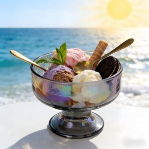 Gobelet à glace au lait sucré et acidulé, style célébrité internet, avec couvercle à poignée, impression de logo personnalisable, minimalisme moderne - Product Image 2
