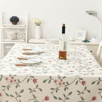 Nappe de Table en dentelle à franges, couverture rectangulaire, motif Rose, Floral, couverture de Table à manger