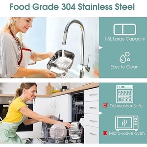 Boîte à <span class=keywords><strong>lunch</strong></span> électrique 80W chauffe-aliments portable <span class=keywords><strong>12V</strong></span> 24V 110V pour voiture/camion/maison boîte auto-chauffante avec 1.5L - Product Image 3