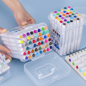 Juego de rotuladores de doble punta, 48 colores, rotuladores de dibujo a base de agua para niños, materiales de arte - Product Image 1