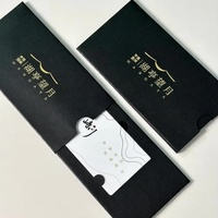 Porte-cartes cadeaux en papier personnalisés, fabrication directe, estampage à chaud, gaufrage, enveloppe pour carte de crédit avec finition UV