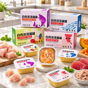 อาหารแมวสูตรไก่และ<span class=keywords><strong>ปลา</strong></span>ข้าวฟ่าง 35 กรัม*6 กระป๋อง อาหารแมวซอสธรรมชาติ - Product Image 4