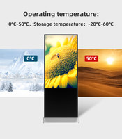 Pantalla Publicitaria LED de 43 Pulgadas con Soporte para Revistas, Pantalla de TV de Pie, Pantallas LED, Monitor de Pantalla Táctil