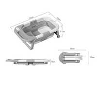 Baignoire en plastique pour bébé nouveau-né Détection de température en temps réel Baignoire bébé pliable portable