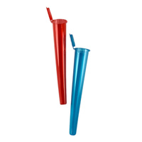 Étiquette personnalisée et logo Étiquettes thermorétractables Impression numérique Pop-up Top PP Tube en plastique Conteneur de stockage conique avec couvercle à charnière