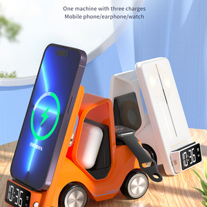 Reloj Despertador TKT de Nuevo Diseño 3 en 1 <span class=keywords><strong>con</strong></span> Cargador Inalámbrico, Luz LED y Soporte para Teléfono Móvil, <span class=keywords><strong>Compatible</strong></span> <span class=keywords><strong>con</strong></span> Reloj y Auriculares - Product Image 5