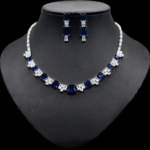 HIBRIDE Gorgeous Square Shape Yellow Cubic Zircon Party Necklace <strong>Jewlery</strong> Sets for Women Wedding Bridal <strong>Costume</strong> Accessories N-369 - Product Image 4