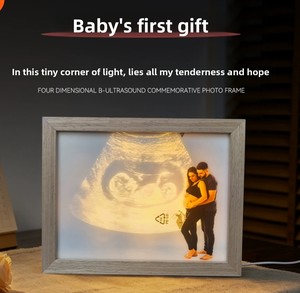 Photo 4D de bébé, éclairage, cadre photo, impression d'images d'échographie NT, grossesse, cadeau pour nouveau-né, table de présentation commémorative - Product Image 1