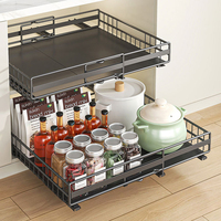 OWNSWING Tiroir coulissant sous évier Organisateur de cuisine Support polyvalent pour évier Support de rangement pour pots à épices