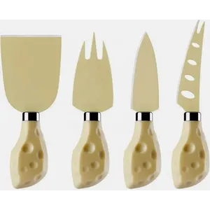 Juego de cuchillos para queso en acero inoxidable con mango de concha marina Perfecto para utensilios de cocina de boda Embalaje de regalo y comedor - Product Image 2