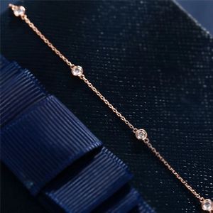 Pulseras de Cadena Fina con Diamantes Naturales Redondos de Oro Puro de 18k, Diseño de Marca Famosa Xinfly, Personalizadas y Modernas - Product Image 4