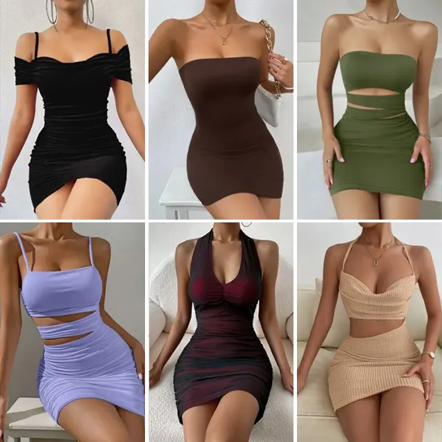 Venta al por mayor de las mujeres vestidos de gran tamaño vestidos de moda de verano fiestas elegantes sin mangas ropa larga vieja