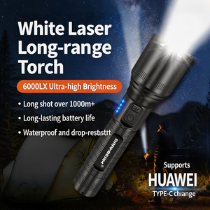 Liontdo Rechargeable LED Flashlight 1000+ Lumens Adjustable Focus USB Charging IP68 Waterproof for Camping - Product Image 4