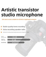 Microphone d'enregistrement à condensateur en forme de cœur Studio Emballage haut de gamme en feuille d'aluminium et boîte dorée pour studio d'enregistrement