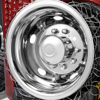 Penjualan laris penutup roda baja tahan karat 22.5 inci 304 pengendali roda Bus truk Hubcaps untuk VOLVO SCANIA