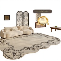 Nouveau Tapis Tissé 2026 Forme Alien Imitation Cachemire Style Français Salon Lavable Effaçable Vintage Imperméable
