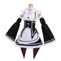 Robe de cosplay Re Zero Maid Ram Rem pour femmes, jupe noire, anime adulte, tailles S à 3XL, 85