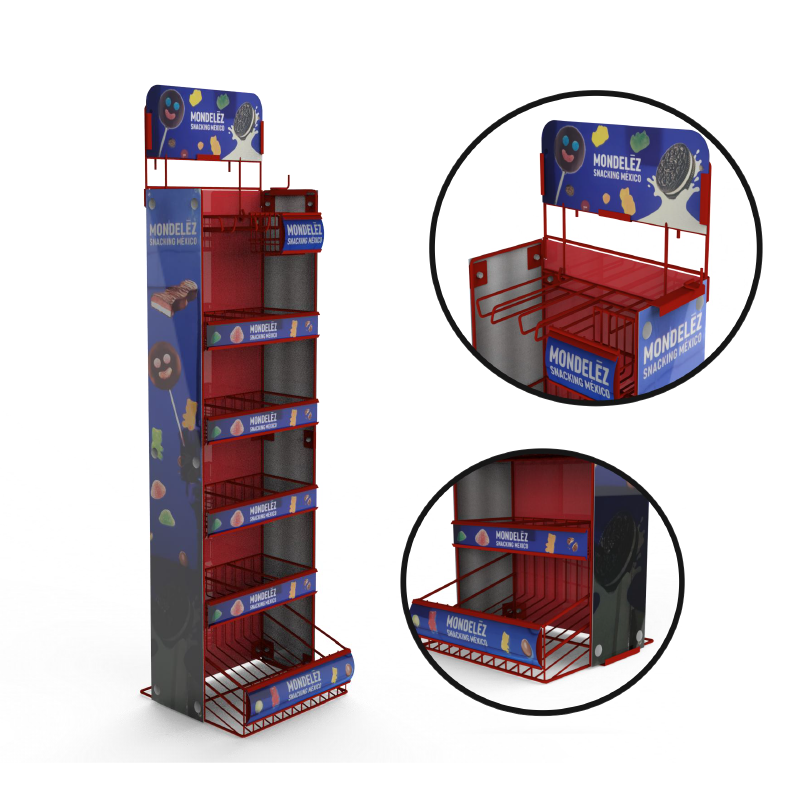 Apache Customized Point of Sales Food & Candy & Snack Metal Iron Wire Display Rack for Supermarket Stores or Grocery Store — view 6