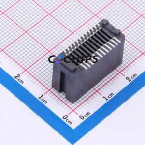 HEV24LP03BK Gold Finger Connector SMD,P=1.27mm Connector ( Connector Type: EDGE SLOT )( Pitch: 1.27mm )( Total PIN Count: 24P ) - Product Image 2