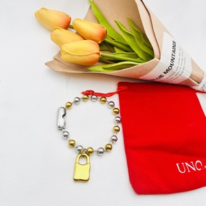 Collar con Colgante <span class=keywords><strong>de</strong></span> Cuentas Coloridas con Cierre <span class=keywords><strong>de</strong></span> Corazón AB Ask Catalog, Acero Inoxidable, Unisex, Chapado en Oro <span class=keywords><strong>uno</strong></span> <span class=keywords><strong>De</strong></span> <span class=keywords><strong>50</strong></span>, Joyería al por Mayor - Product Image 6