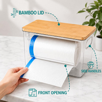 Lot de 4 distributeurs de sacs poubelles empilables, organisateur multifonctionnel sous l'évier pour sacs poubelles, support de rangement pour armoire de cuisine et garde-manger