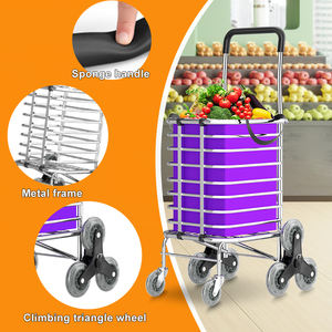 Trapklimmer Trolley Dolly Opvouwbare Kruidenierswinkelwagen 3 Wielen Zware Handtruck Gemaakt Voor Appartementen - Product Image 3