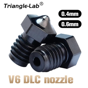 Buse en acier trempé Trianglelab V6 DLC avec revêtement nano, nouvelle, pour usage industriel, garantie 1,5 an, compatible avec les pièces d'impression Dragonfly - Product Image 3
