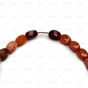 Winon Tasbih 8*12mm con 33 Perle Rettangolari Intrecciate a Strisce Rosse, in Agata, Gioielli Turchi, Misbaha, <span class=keywords><strong>Rosario</strong></span> Musulmano - Product Image 3