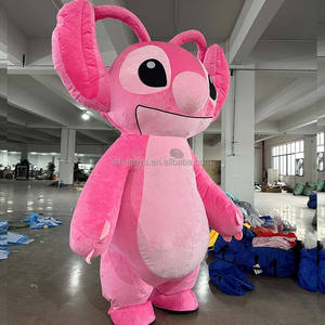 ชุดมาสคอตสติทช์เป่าลมแบบมืออาชีพสั่งทำได้ตามต้องการ ตัวละครการ์ตูนสีชมพู ชุดคอสเพลย์สำหรับขาย ขั้นต่ำ 1 ชิ้น - Product Image 2